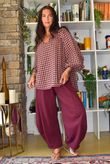 Vivienne Plaid Heathcliff Blouse Damson & Blush